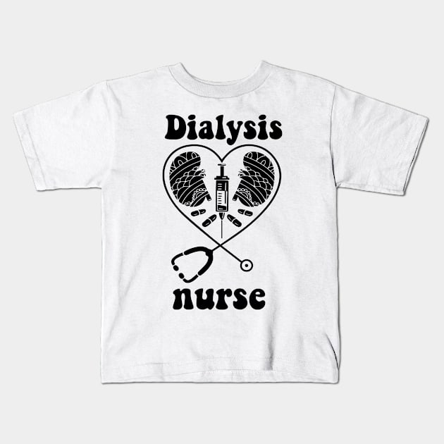 Dialysis Nephrology Registered Kidney RN Matching Hemodialysis Team Week Kids T-Shirt by soukai